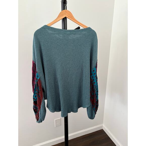 We The Free Blossom Printed Balloon Sleeve Thermal - Picture 4 of 5